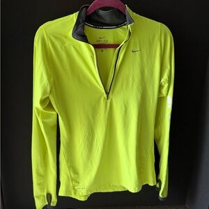 Neon yellow Nike half zip